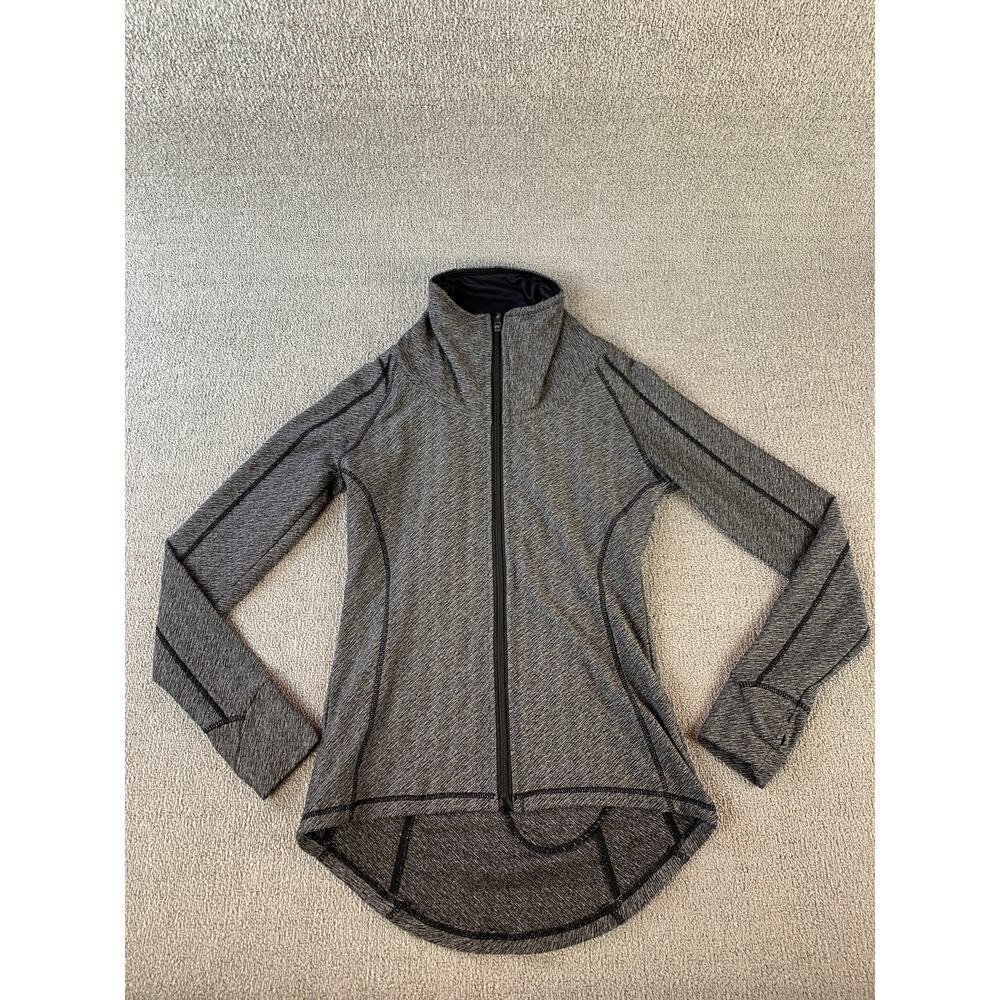 P'tula Jacket Athletic Lightweight Running Athleisure Heathered Gray Size Small